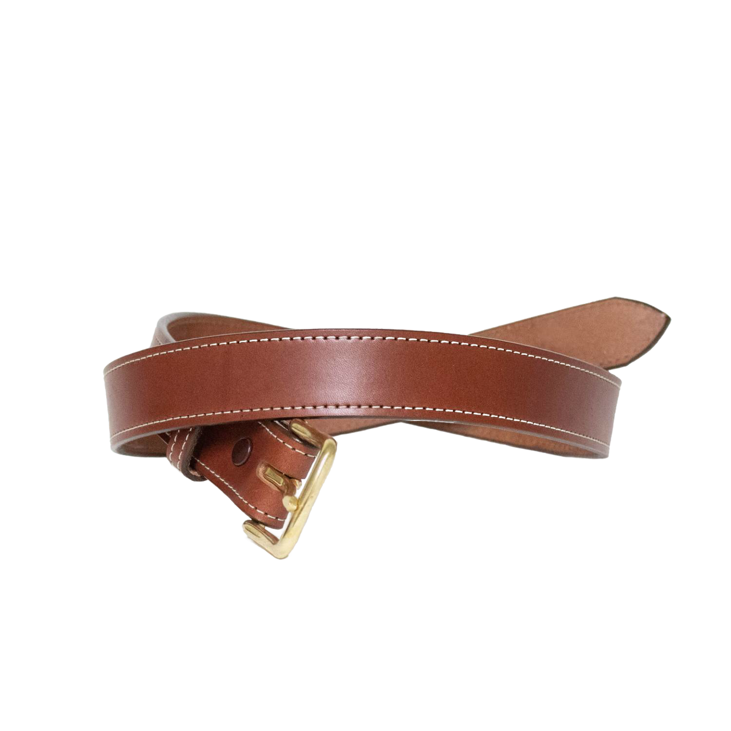 Handcrafted Amish-made rich brown genuine leather belt with smooth finish and solid brass buckle, featured in Clothing and Accessories, USA Made, Amish Made, Best Sellers collections.
