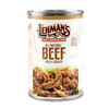 Can of handcrafted fully cooked all natural shredded beef with rustic label design, perfect for Farm, Garden & Tool, Kitchen & Food, Emergency Supplies, and Best Sellers collections.