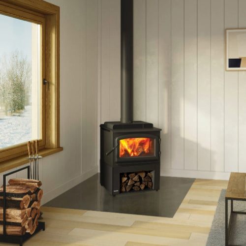 Regency Classic F2450 Medium Wood Stove - Pedestal with Wood Storage