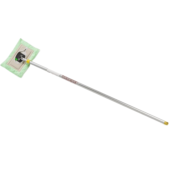 Handcrafted Amish-made wall mop with an extendable metal handle and washable flat mop head, designed for easy wall cleaning, part of household cleaning and USA made collections.