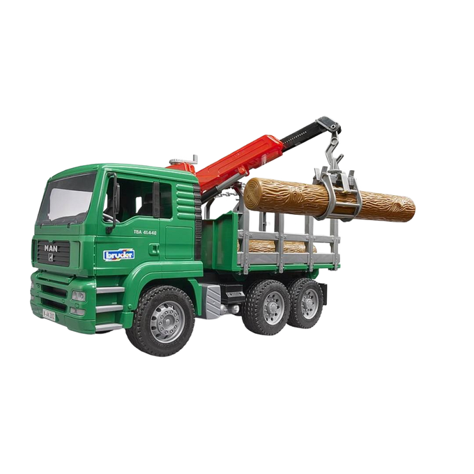 Bruder Toys MAN Timber Truck with Loading Crane & 3 Logs