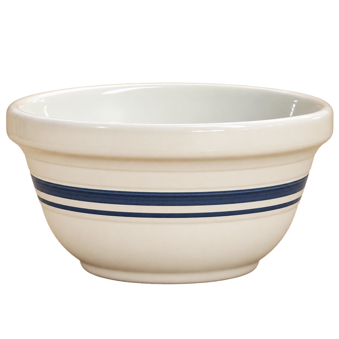 Dominion Stoneware Mixing Bowl – Black Striped