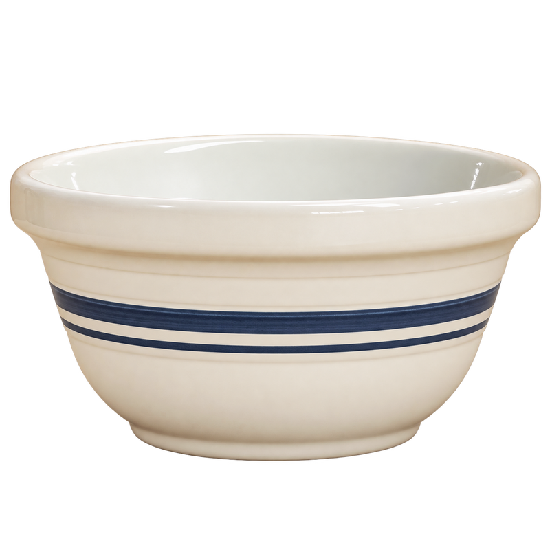 Dominion Stoneware Mixing Bowl – Black Striped