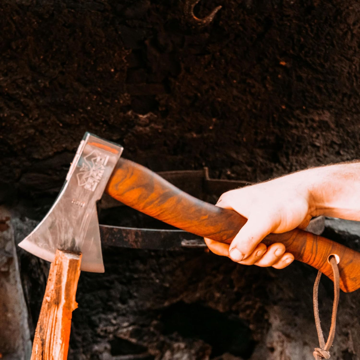 Prandi German Hatchet with Briar Hickory Handle