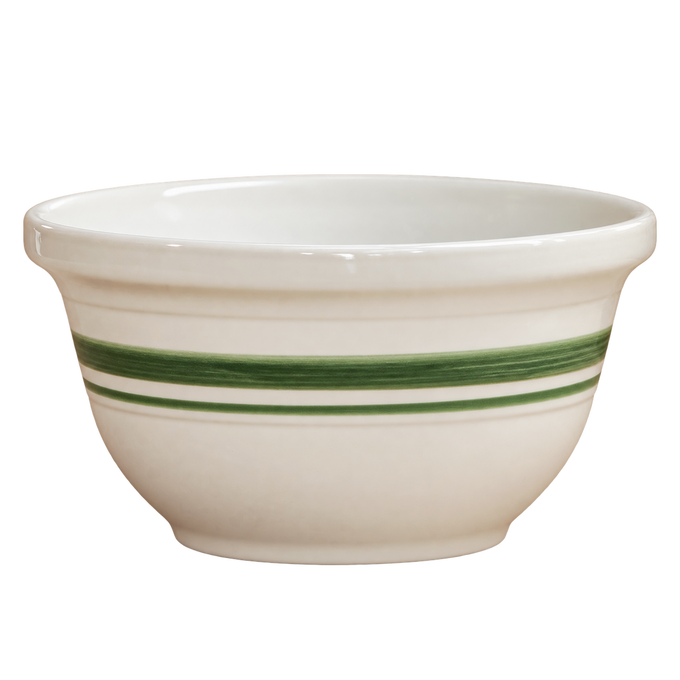 Dominion Stoneware Mixing Bowl – Green Striped