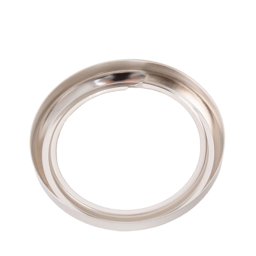 Nickel-plated burner collar with new blade style and thread ring, 2-5/8 inch outer diameter, designed for most Aladdin glass lamp fonts, featured in Lamps & Lighting, Parts and Accessories, Lamp Burners and Collars, Best Sellers, and Promo Eligible collections.