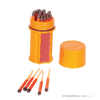 Compact waterproof orange container filled with safety matches, designed for reliable fire starting in outdoor, camping, farm, garden, and emergency supply use.