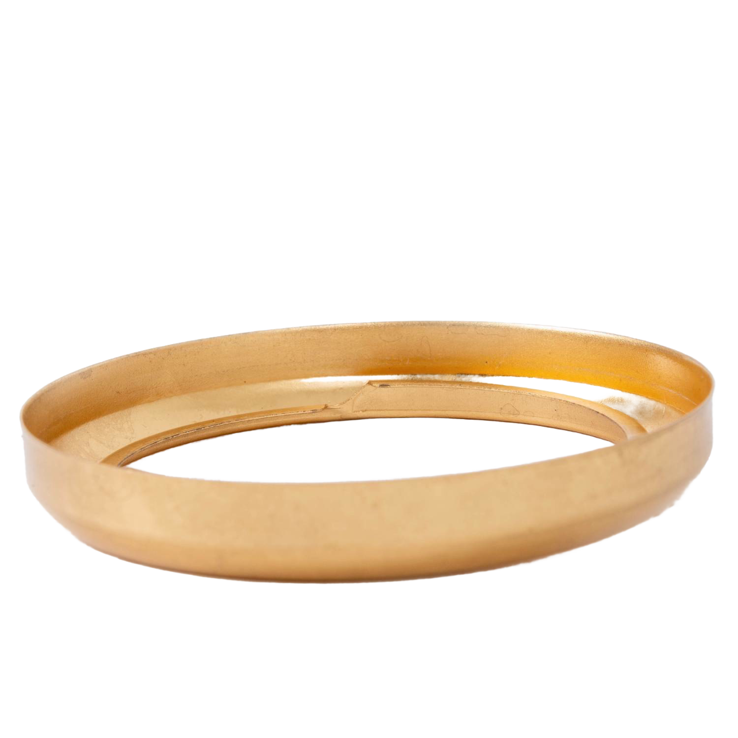 Brass burner collar with glue-on thread ring and new blade style, measuring 2-5/8 inch outer diameter, compatible with most Aladdin glass lamp fonts, featured in Lamps & Lighting, Parts and Accessories, Lamp Burners and Collars, Best Sellers, and Promo Eligible collections.