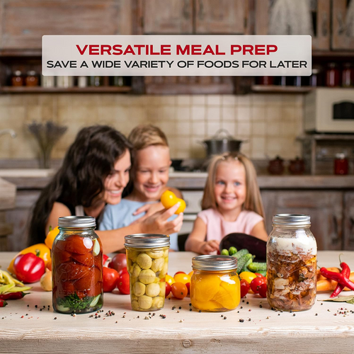 FORJARS Canning Lids and Bands for Regular or Wide Mouth Jars – 12 pk