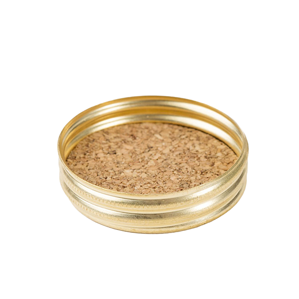 Brass oil lamp cap with 1-inch female coarse threads and cork sealing insert, compatible with most glass fonts, featured in Lamps & Lighting, Parts and Accessories, Lamp Burners and Collars, Best Sellers, Promo Eligible collections.
