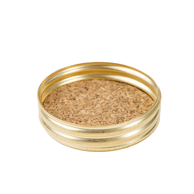Brass oil lamp cap with 1-inch female coarse threads and cork sealing insert, compatible with most glass fonts, featured in Lamps & Lighting, Parts and Accessories, Lamp Burners and Collars, Best Sellers, Promo Eligible collections.