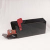 Sturdy black steel mailbox with red flag, designed for durability and security, ideal for Home & Decor, Farm, Garden & Tool, and USA Made collections.