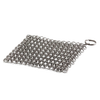 Stainless steel chainmail cleaner designed for scrubbing cast and wrought iron cookware, handcrafted for use in Home & Decor, Household Cleaning, and Cleaning Utensils collections.
