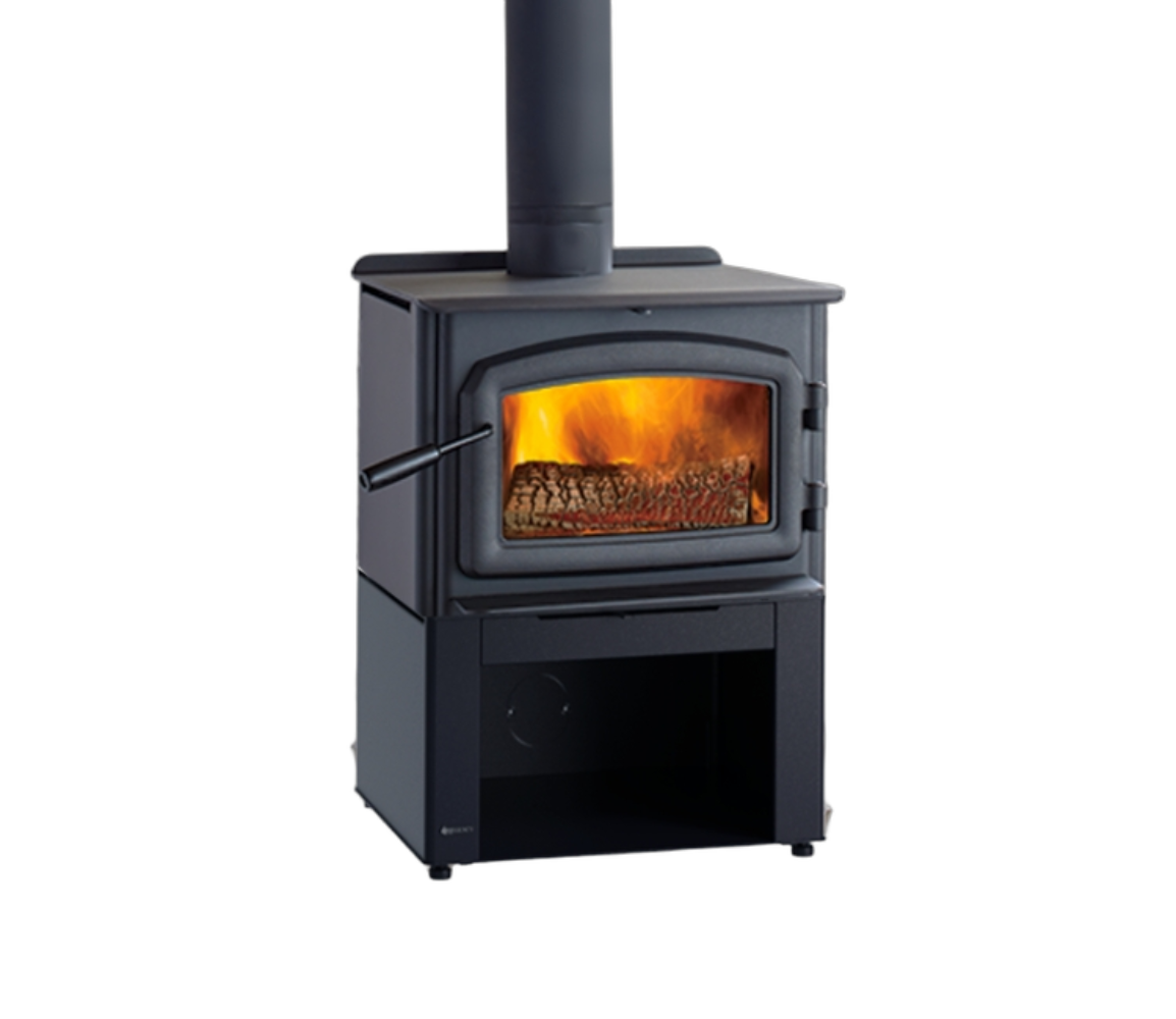 Regency Classic F2450 Medium Wood Stove - Pedestal with Wood Storage
