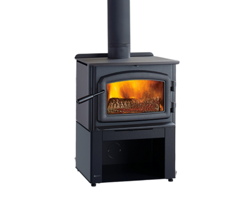 Regency Classic F2450 Medium Wood Stove - Pedestal with Wood Storage