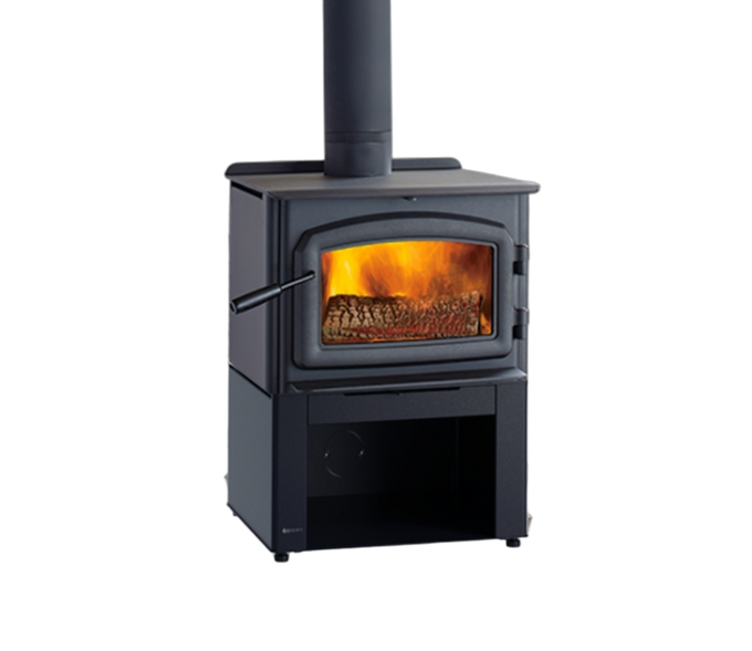 Regency Classic F2450 Medium Wood Stove - Pedestal with Wood Storage