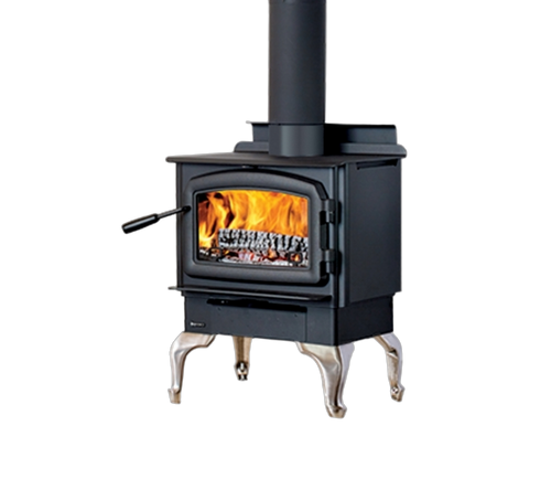 Regency Classic F1150 Small Wood Stove - Brushed Nickel Legs