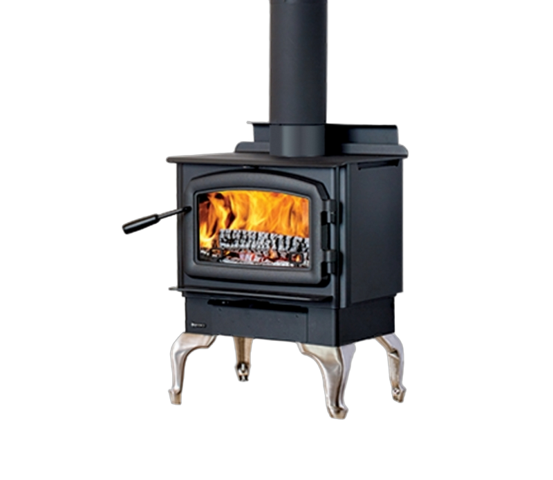 Regency Classic F1150 Small Wood Stove - Brushed Nickel Legs