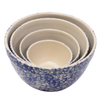 Stoneware Shoulder Bowl – Sponge Blue