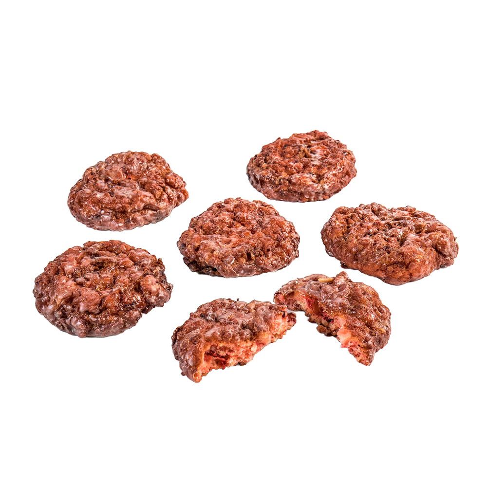 Six handcrafted, glazed fruit fritters made in USA with visible chunks of fried fruit, presented as a fresh, sweet snack ideal for Kitchen & Food, Snacks and Sweets, Holiday Hosting, and Best Sellers.