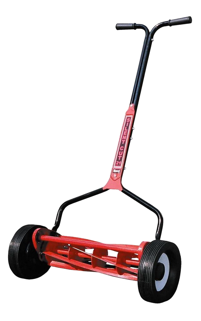 Handcrafted silent cut reel mower with six heat-treated blades, ergonomic handle, and durable wheels, perfect for Farm, Garden & Tool, Lawncare, Best Sellers, and Promo Eligible collections.