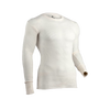 Cream-colored men's long johns shirt made with circular waffle knit fabric, handcrafted to provide warmth and comfort, ideal for Health & Wellness and Clothing collections.