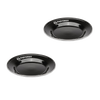 Two durable black enamel plates with Petromax logo, lightweight and heat-resistant, ideal for Farm, Garden & Tool, Kitchen & Food, Camping, Dinnerware, Best Sellers, and Promo Eligible collections.