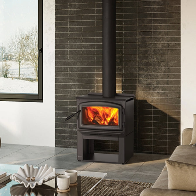 Regency Classic F2450 Medium Wood Stove - Pedestal with Wood Storage