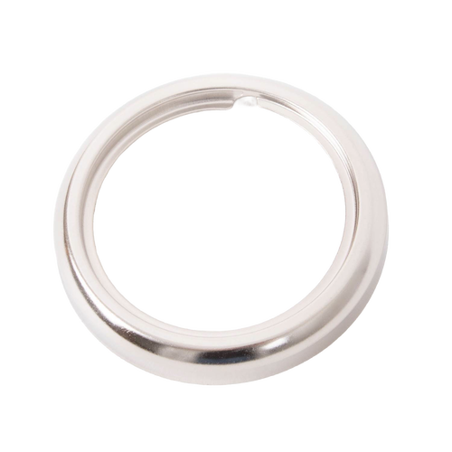 Nickel-plated new blade style burner collar with thread ring, 2-5/8 inch outer diameter, compatible with most glass lamp fonts, featured in Lamps & Lighting, Parts and Accessories, Lamp Burners and Collars, Best Sellers, and Promo Eligible collections.