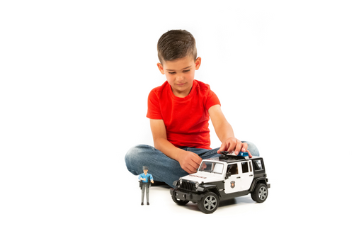 Bruder Toys Jeep Wrangler Rubicon Police Vehicle with Officer