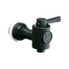 Handcrafted black plastic replacement tap designed for gravity water filters, suitable for emergency supplies and water treatment collections.