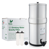 Handcrafted stainless steel gravity water filter system with two ceramic elements, designed for camping, emergency supplies, and farm, garden & tool collections.