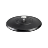 Heavy-duty cast iron cookware lid with a triple-seasoned finish, lightweight design, and stainless steel handle, crafted in USA for Kitchen & Food, Cookware, Cast Iron, and Best Sellers collections.