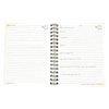 Open spiral-bound guided journal with handwritten gratitude prompts and floral illustrations, designed to inspire mindful reflection, featured in Toys, Books & Games and Heritage and Lifestyle Books collections.