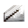 Wall art plaque featuring a rustic staircase image with an inspirational Bible verse by Dr. Martin Luther King Jr., handcrafted and made in the USA, perfect for Home & Decor collections.