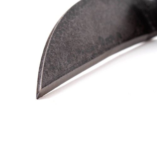 Close-up of a sharp, handcrafted dark steel blade edge designed for effective weed and grass removal in Farm, Garden & Tool, Garden Accessories, Best Sellers, Promo Eligible collections.