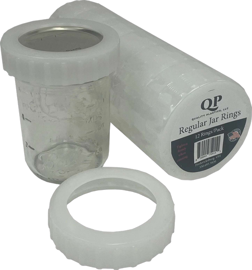 Plastic Canning Jar Bands for Regular or Wide Mouth Jars – 12 pk