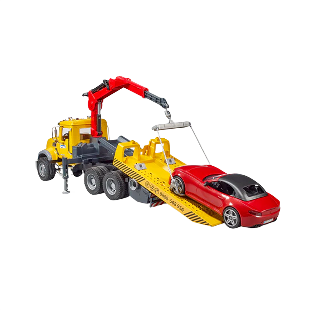 Bruder Toys MACK Granite Tow Truck with Roadster