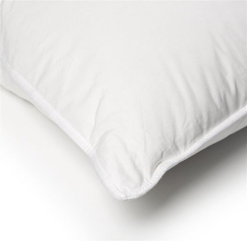 Handcrafted layered pillow featuring an inner core of firm white duck feathers and soft outer down layers, designed for comfort and support in Home & Decor and Best Sellers collections.
