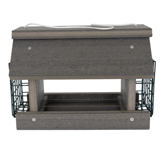 Amish-Made Large Polywood Bird Feeder with Suet Bin