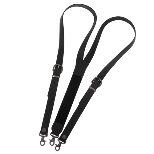 Amish-Made Leather Suspenders with Trigger Snaps