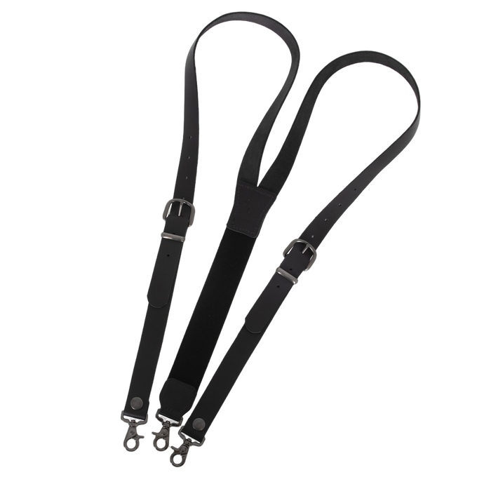 Amish-Made Leather Suspenders with Trigger Snaps