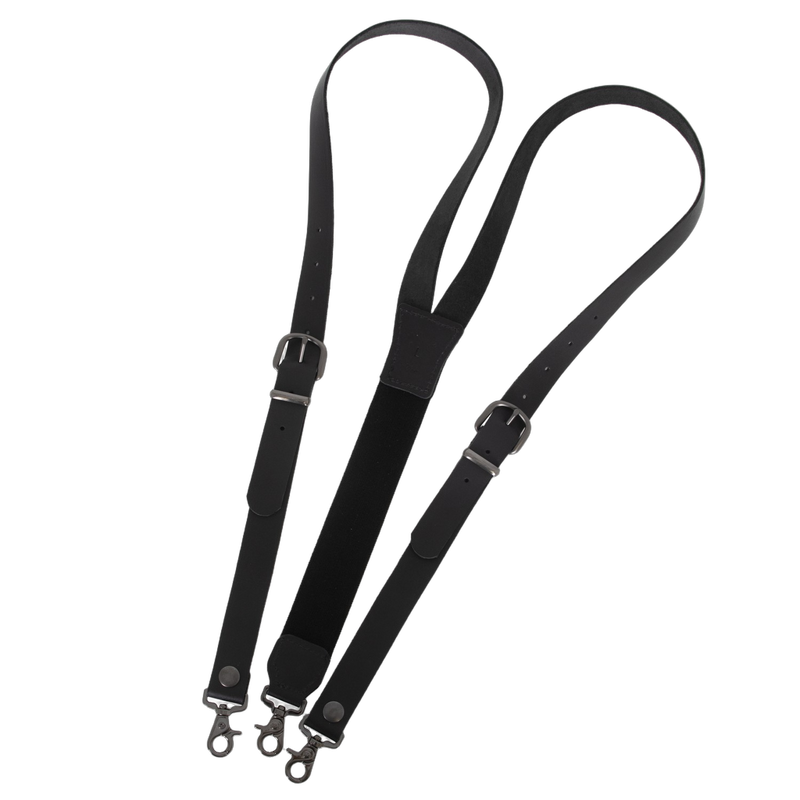Amish-Made Leather Suspenders with Trigger Snaps