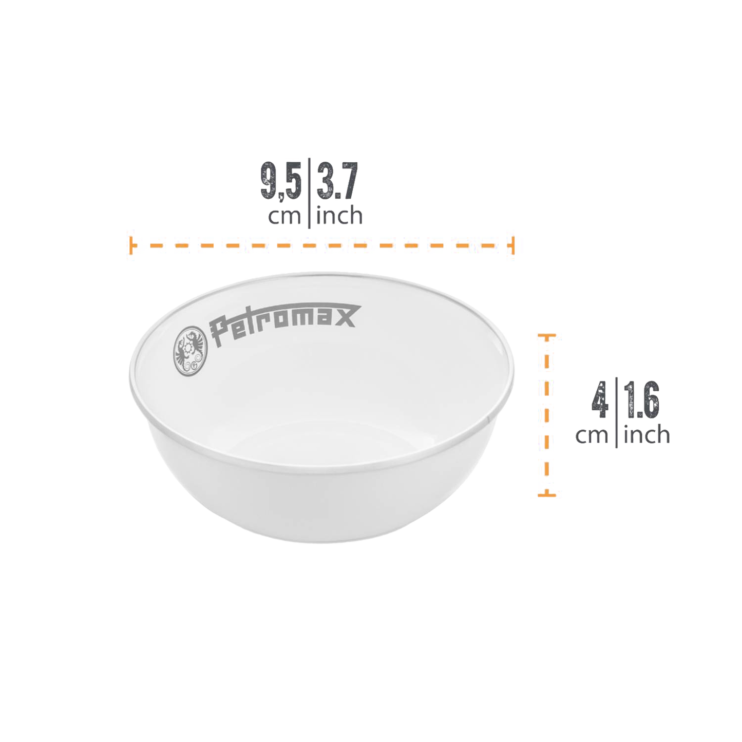 White enamel bowl featuring a durable, heat- and scratch-resistant finish, ideal for outdoor cooking and camping, part of Farm, Garden & Tool, Kitchen & Food, Camping, Dinnerware, and Best Sellers collections.