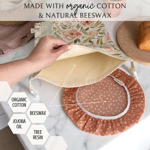 Bread Baker Storage Set – Beeswax Bag and Bowl Cover