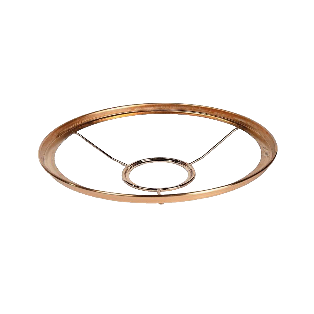 Solid brass holder ring with a circular frame and inner support, handcrafted for secure attachment of glass shades, featured in Lamps & Lighting, Parts and Accessories, Shade Rings and Holders, Best Sellers, and Promo Eligible collections.