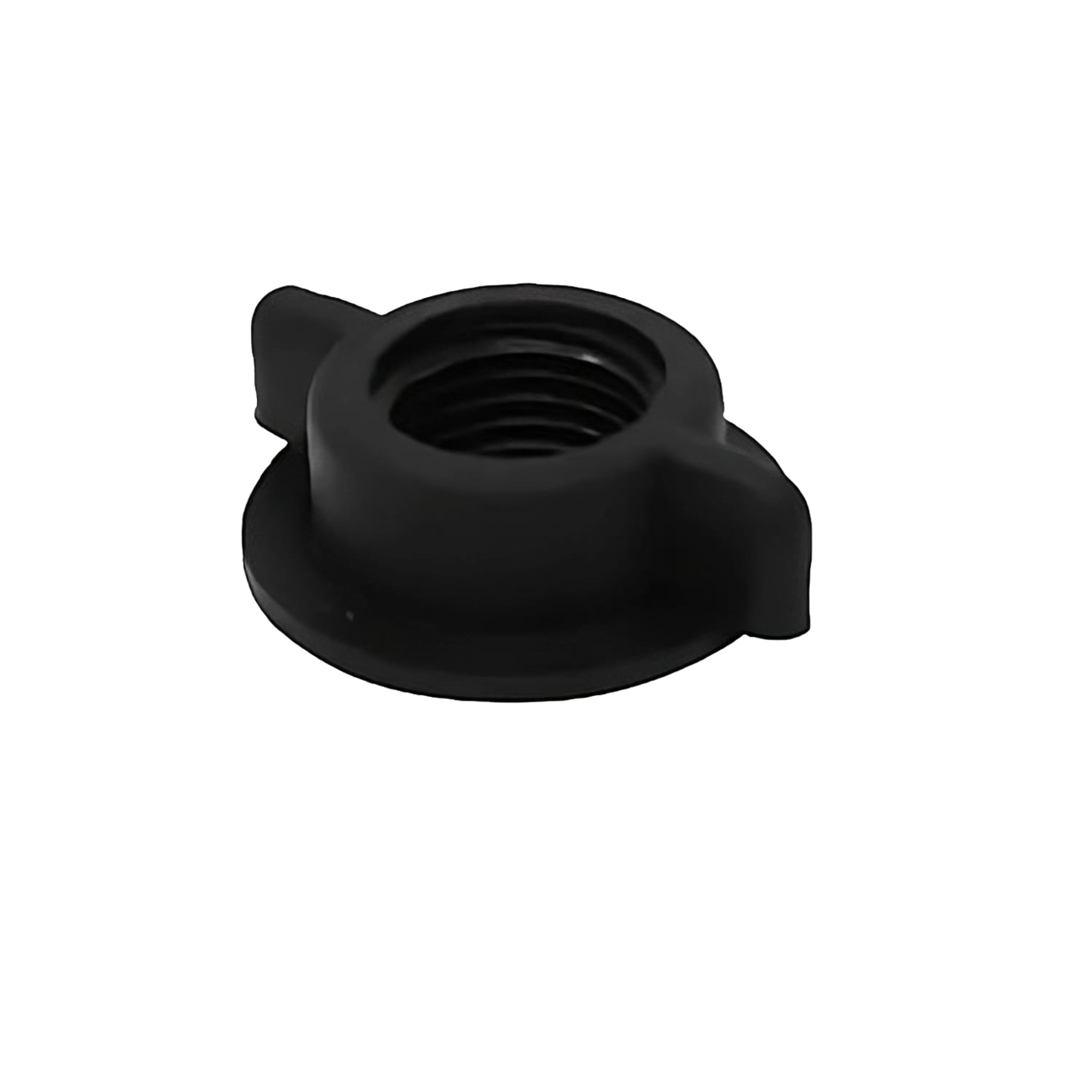 Handcrafted black plastic replacement tap nut designed for British Berkefeld parts, ensuring secure assembly in Appliances, Emergency Supplies, and Water Heating and Treatment collections.
