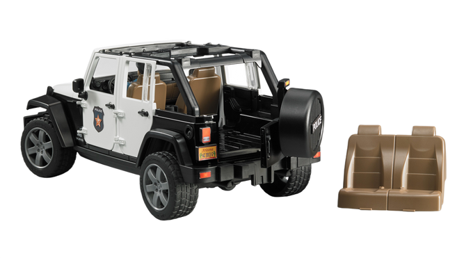 Bruder Toys Jeep Wrangler Rubicon Police Vehicle with Officer