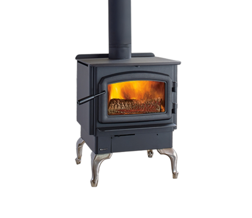 Regency Classic F2450 Medium Wood Stove - Brushed Nickel Legs