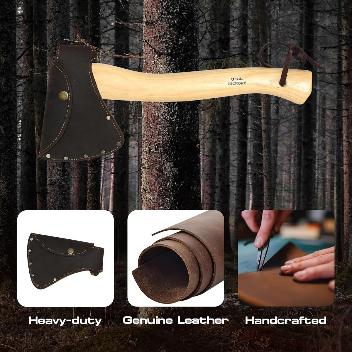 Prandi Genuine Leather Camping Hatchet Cover
